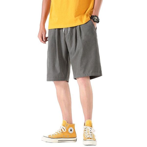 

men's shorts 2021 model summer fashion loose solid color casual pants sports beach, White;black