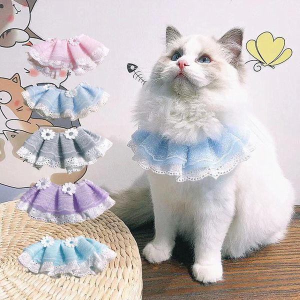 

cat costumes pet lace drool scarf dog neck triangle towel diy