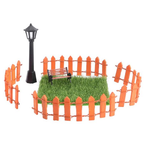 

decorative flowers & wreaths 7pcs mini street lamp lawn park chair miniature garden gardening decor props