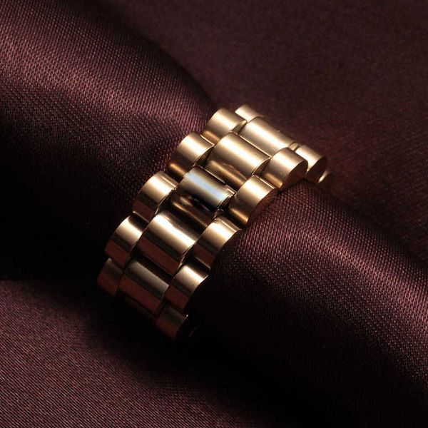 

new brand crown charm link men women finger rings jewelry gift shining stainless steel speedometer wedding party fashion rings p0818, Silver