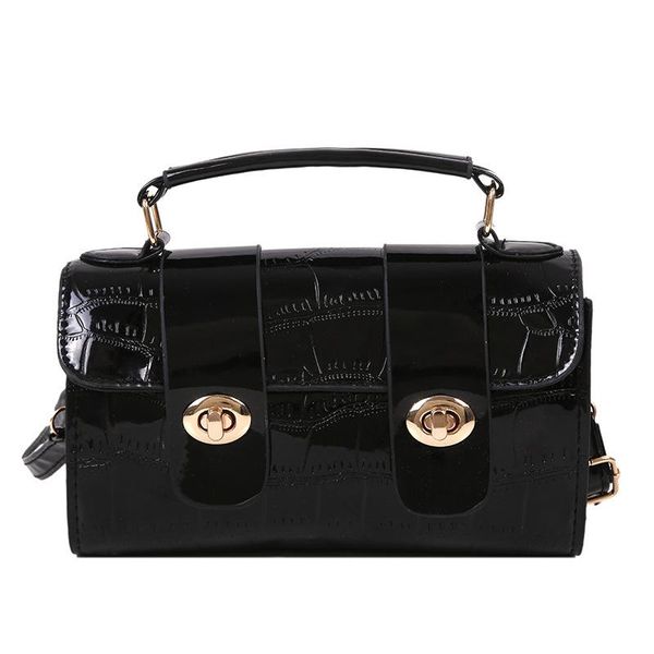 

style women's portable single shoulder bag pu solid color retro trend messenger boston bags