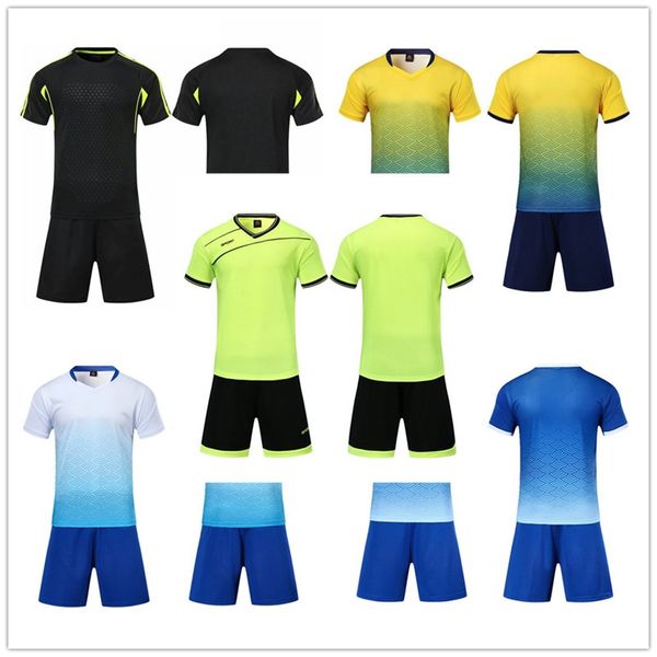 

2021 soccer jersey sets smooth royal blue football sweat absorbing and breathable children's training suit 001 470, Black