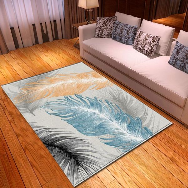 

carpets nordic style feather dining room corridor rugs bedroom floor area rug soft flannel anti-slip 3d carpet for home living