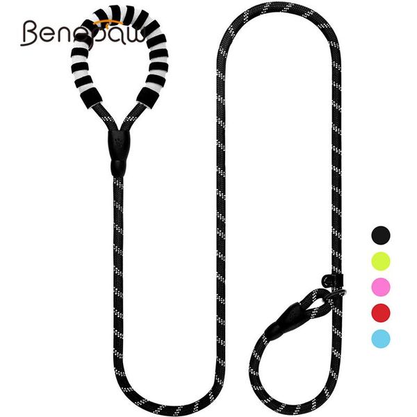 

dog collars & leashes benepaw adjustable pet leash collar 2 in 1 reflective padded handle slip training rope for small medium large dogs