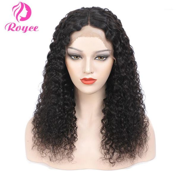 

royce jerry curly lace front wig wigs human hair t part brazilian remy for women1, Black;brown