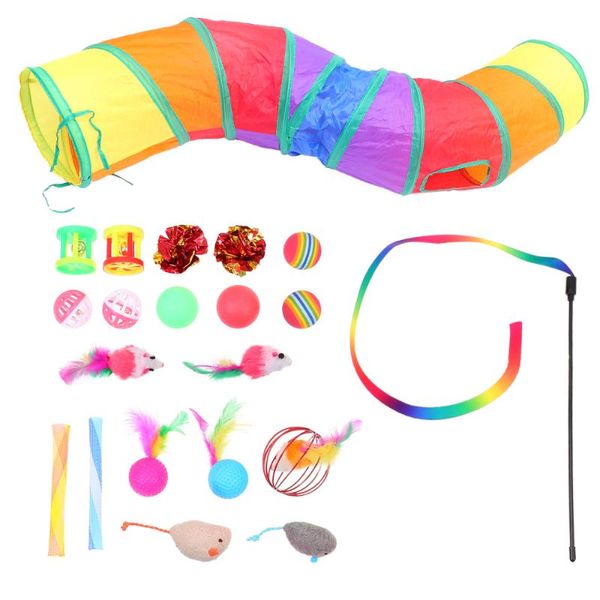 

cat toys 1 set colorful funny pet teaser playthings pets