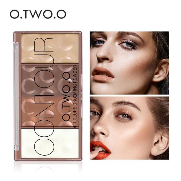 

bronzers & highlighters o.two.o contour palette face shading grooming powder makeup 4 colors long-lasting make up contouring bronzer cosmeti