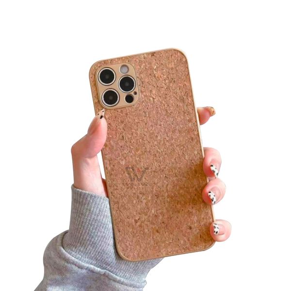 Ui Wholese Cork Telefone Capas Slim Protetor Natural Capa de Madeira Madeira Capuz Durável Antiprint Fingerprint Durável Phonecase para iPhone 11 Pro 12 Promax 13