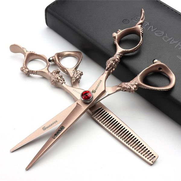 

hair scissors barber shop japan440c professional hairdressing dragon handle 5.5 / 6/7 inch cut tool