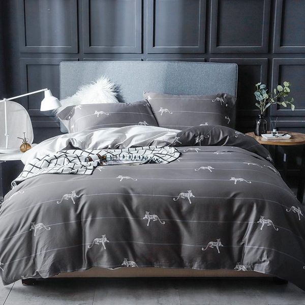 

bedding sets luxury egypt cotton printed fashion set high-quality silky duvet cover bed sheet pillowcases size king  4pcs