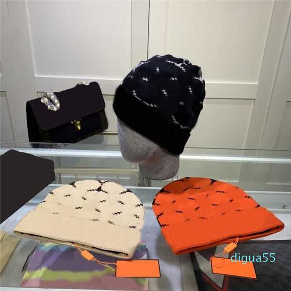 

fashion classic letter designer beanie solid color knitted skull caps winter comfortable wool hat men women thick knitting hats, Blue;gray