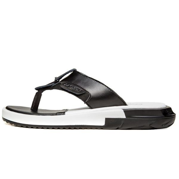 

slippers shoes summer verano de slide hombre sandles couro sandal man for transpirables sandalias leather sandals rubber 2021 rasteira, Black