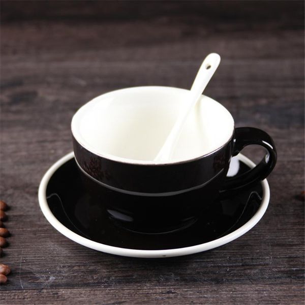 

mugs ceramic coffee cup saucer set european on-glazed mug expresso home cafe teacup coffeeware kitchen
