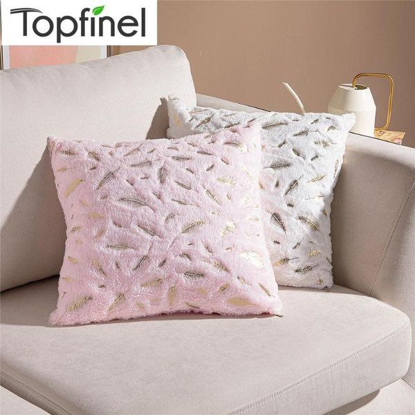 

cushion/decorative pillow inel flannel pillowcases ins net red cushion covers golden feather for home decor sofa chair bed solid color p