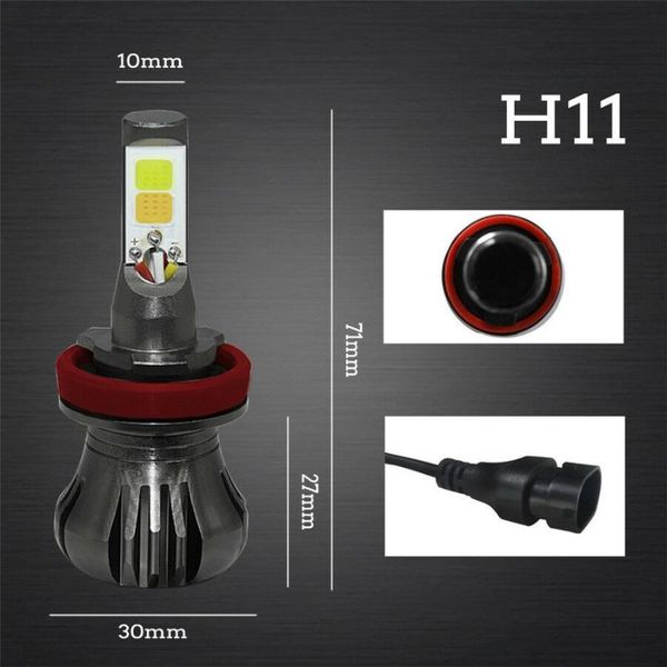 

two lighting modes car headlights white/yellow 9600ml dual color fog light
