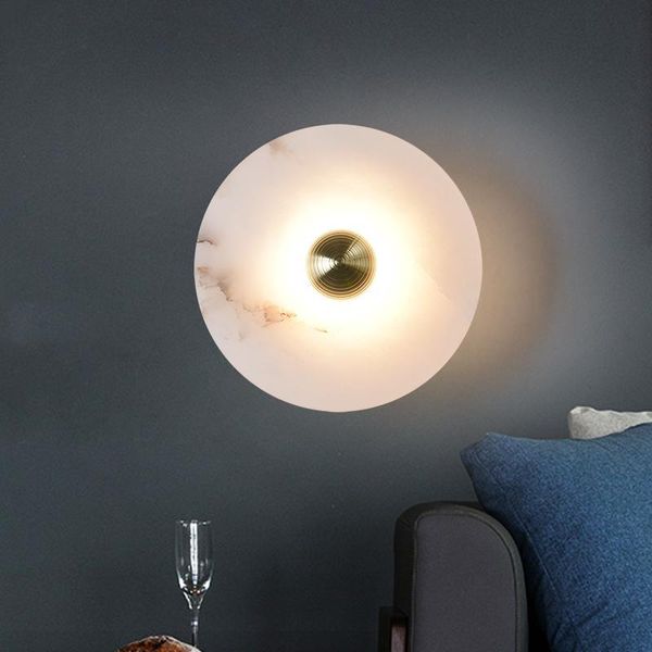 

modern gold metal marble wall light restaurant bar villa el home living room dining bedroom sconce wa243 lamp