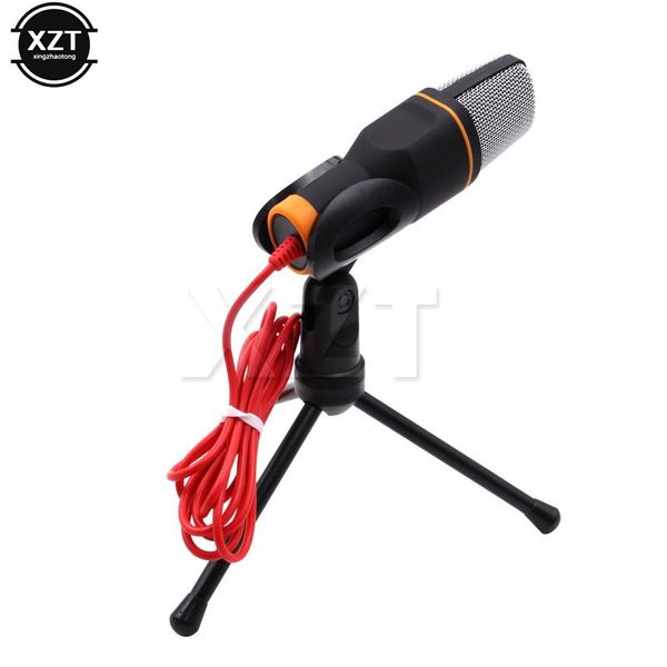 

microphones 3.5mm audio wired stereo condenser for pc chatting singing karaoke lapsf-666 microphone with holder stand clip
