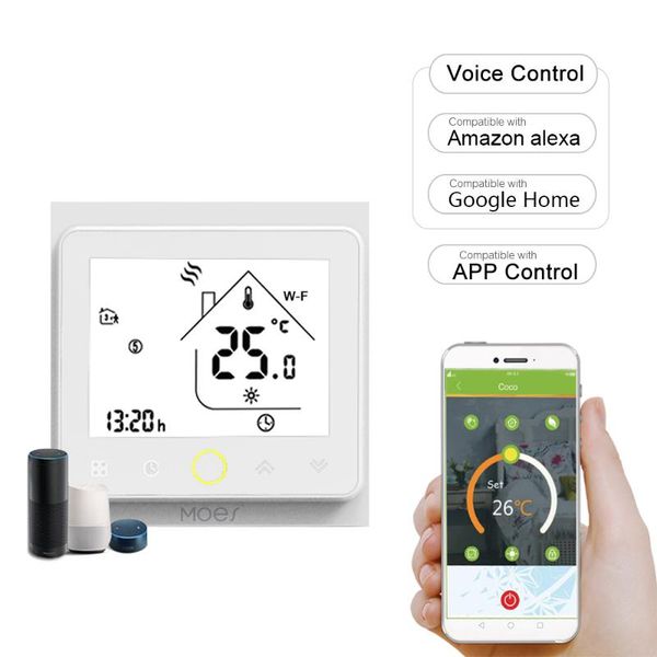 

smart home control wi-fi thermostat temperature controller app 5a electric warm floor heating water gas boiler works for school