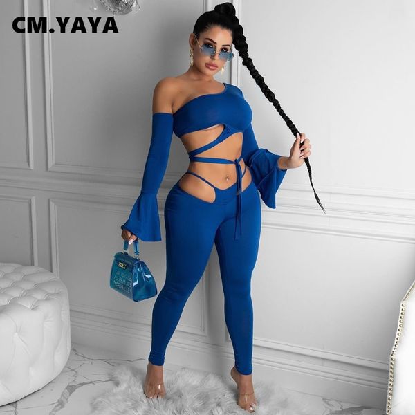 

club party solid womens set lace up crop legging pant set matching trasuit fitness two piece set outfitsby air, White
