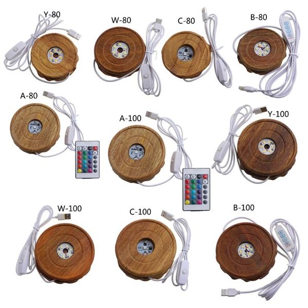 

jewelry pouches, bags wooden led display stand 3d night light round base for crystal glass ball home decorations birthday gifts, Pink;blue