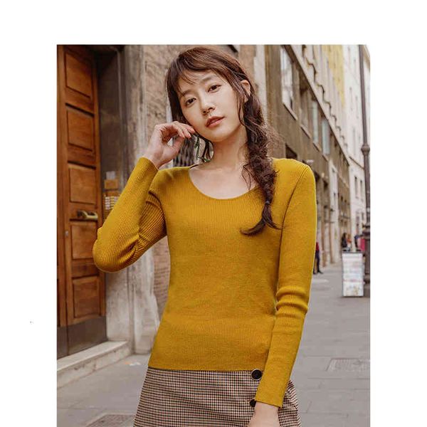 

sweater round collar causal fitness long sleeve knit sweater zael, White;black