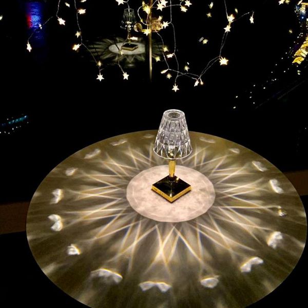 

table lamps acrylic crystal light transparent prism desk room bedside decoration for bedroom living shower