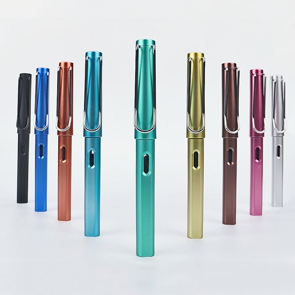 

2021 arrival creative hollow out clip plastic fountain pen student posture correction 0.38mm 0.5mm ink pens stationery