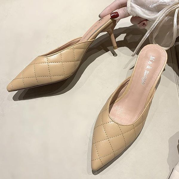 

dress shoes 2021 women heels office pump temperament stripper fetish slip on sandals ladies, Black