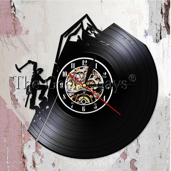 

wall clocks extreme sports mountain climbing record clock hiking adventure nature snow decorative climbers gift