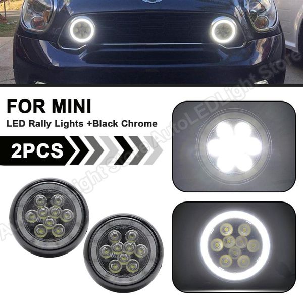 

emergency lights for mini cooper r55 r56 r57 r58 r60 f55 f56 led halo ring fog drl rally driving daytime running daylight lamp