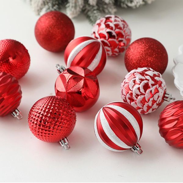 

party decoration 4/6cm christmas balls hanging ornaments gold silver pendant ball indoor year xmas tree decor home