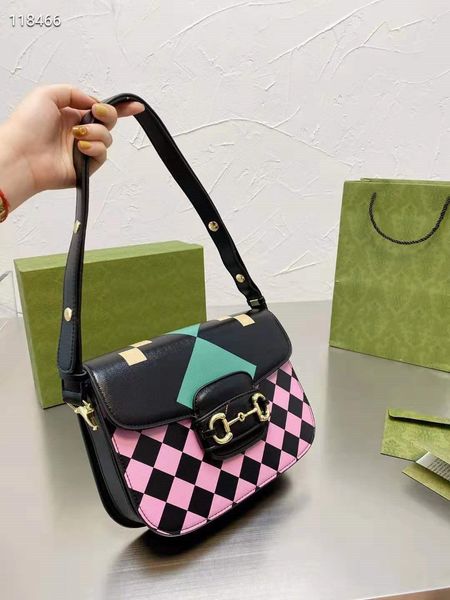 

designer one shoulder saddle bag women's retro stitching size 25cm