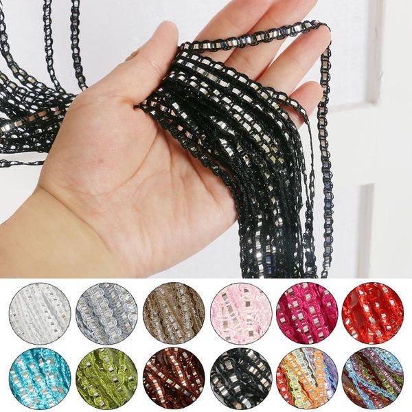 

curtain & drapes 100x200cm home divider sheer door window decor tassel panel shiny string for kitchen living room