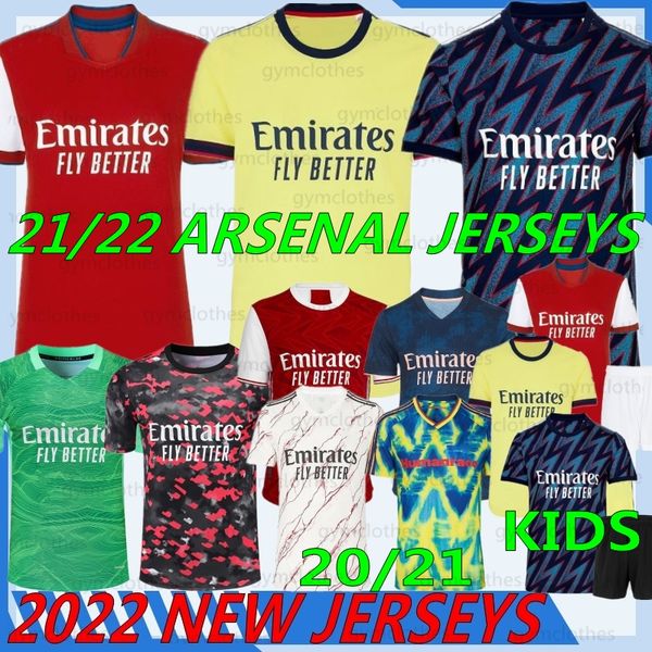 

thai 21/22 ar soccer jerseys pepe Ã¸degaard saka thomas tierney willian smith rowe martinelli henry nketian men+kids kits football shirt unif, Black;yellow