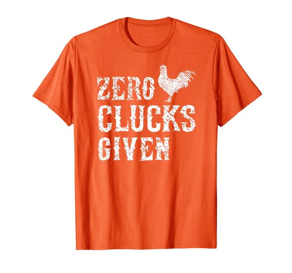 

zero clucks given chicken farmer t shirt, White;black