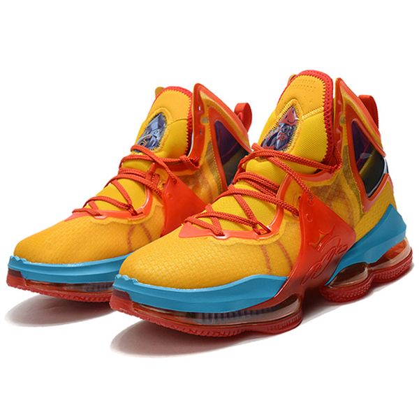 

lebroned 19 xix what the outdoor shoes mens 19s sneakers uniform orange yellow space jam bred tennis size 40-46