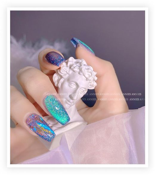 

nail gel 6 colors latest glitter semi-permanent varnish 10g broken diamond polish uv led nails art enamel for, Red;pink