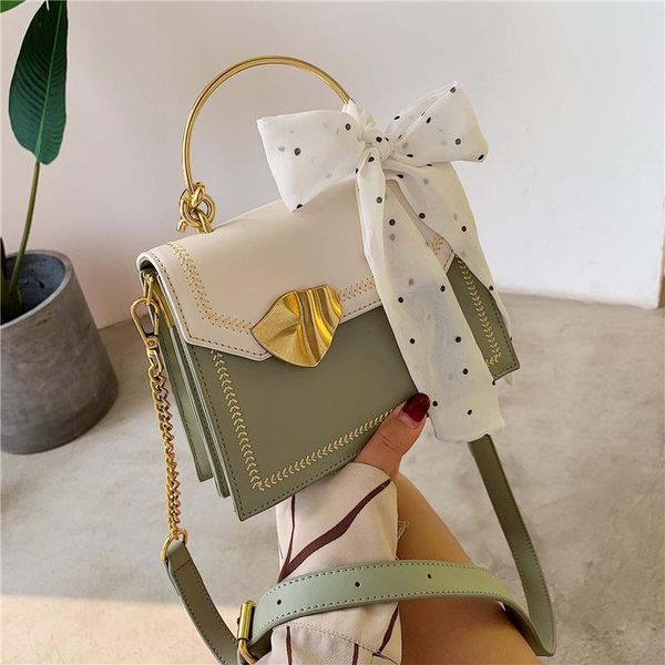 

leather purses bags crossbody handbags for and 2021 green chain shoulder messenger bag women totes mini body travel cross lady vslxo