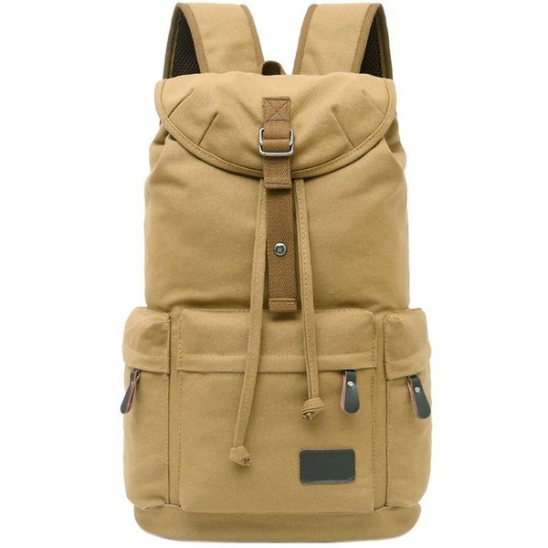 

backpack large capacity men male vintage canvas school backpacks bag travel bags mochila casual rucksack daypack