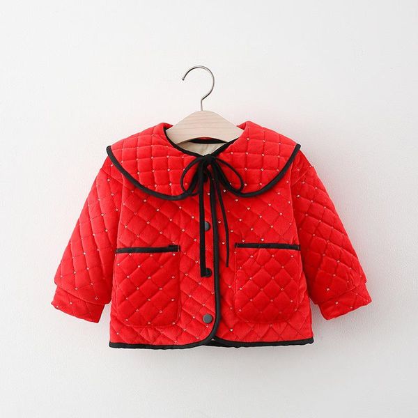 

down coat 2021winter baby girls velvet thick, Blue;gray