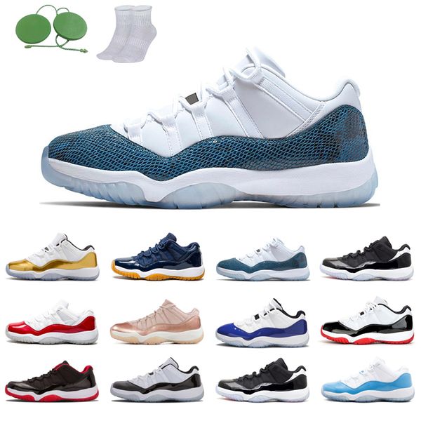 

11s low man basketball shoes fashion bred concord infrared university blue varsity red rose white closing ceremony navy gum snakeskin traine