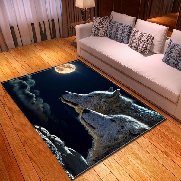 

carpets home 3d wild wolfs living room area rug soft flannel bedroom for boys parlor decor floor rugs carpet mats