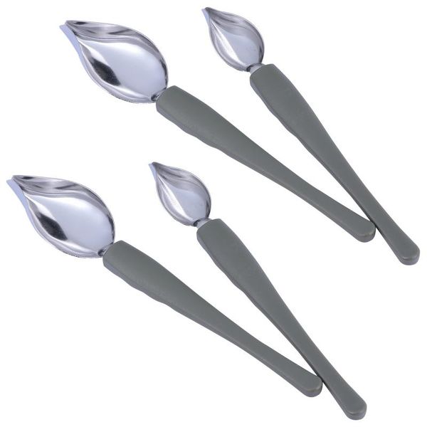 

spoons 4pcs sauce plating art pencil painting spoon stainless steel saucier