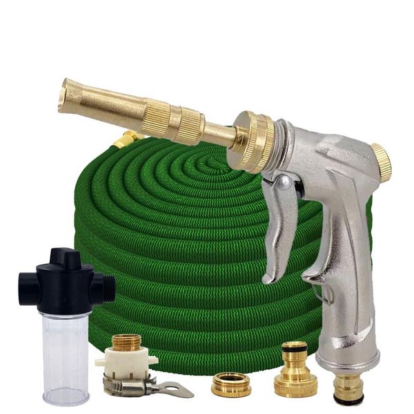 

watering equipments garden hose, magic hose for high-pressure car washing in eu, metal spray gun, outdoor