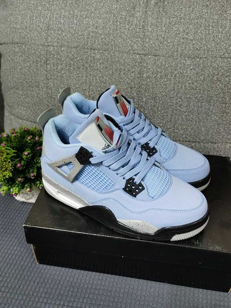 

4 se university blue tech grey white black men women athletic shoes jumpman 4s mens sports sneaker trainer, White;red