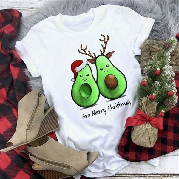 

avo merry christmas fashion mens t shirts men kawaii tee female year short sleeve, White;black