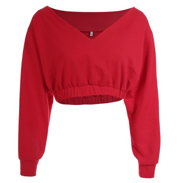 

women's hoodies & sweatshirts 2021 high street slash neck women pullover long sleeve short sweatshirt feminino harajuku autumn winter c, Black