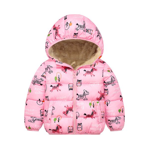 

2021 winter coat children jacket cartoon baby clothes hooded jacket for a boy zipper baby clothes girls coat for 2-6 age, Blue;gray