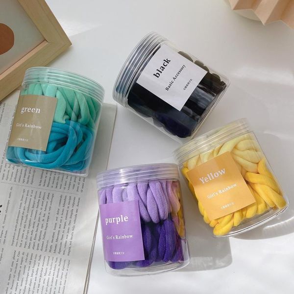 

hair accessories [xwen] girls seamless rope colorful thick band high elastic head rubber women's hairpin hairwear oh1995