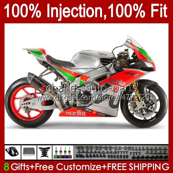 Carene iniezione per Aprilia RSV4 RSV-1000 RSV 1000 RSV1000 R RR 09 10 11 12 13 14 15 39No.67 RSV1000RR 2009 2010 2011 2012 2013 2014 2015 RSV1000R verde argento 09-15 Kit